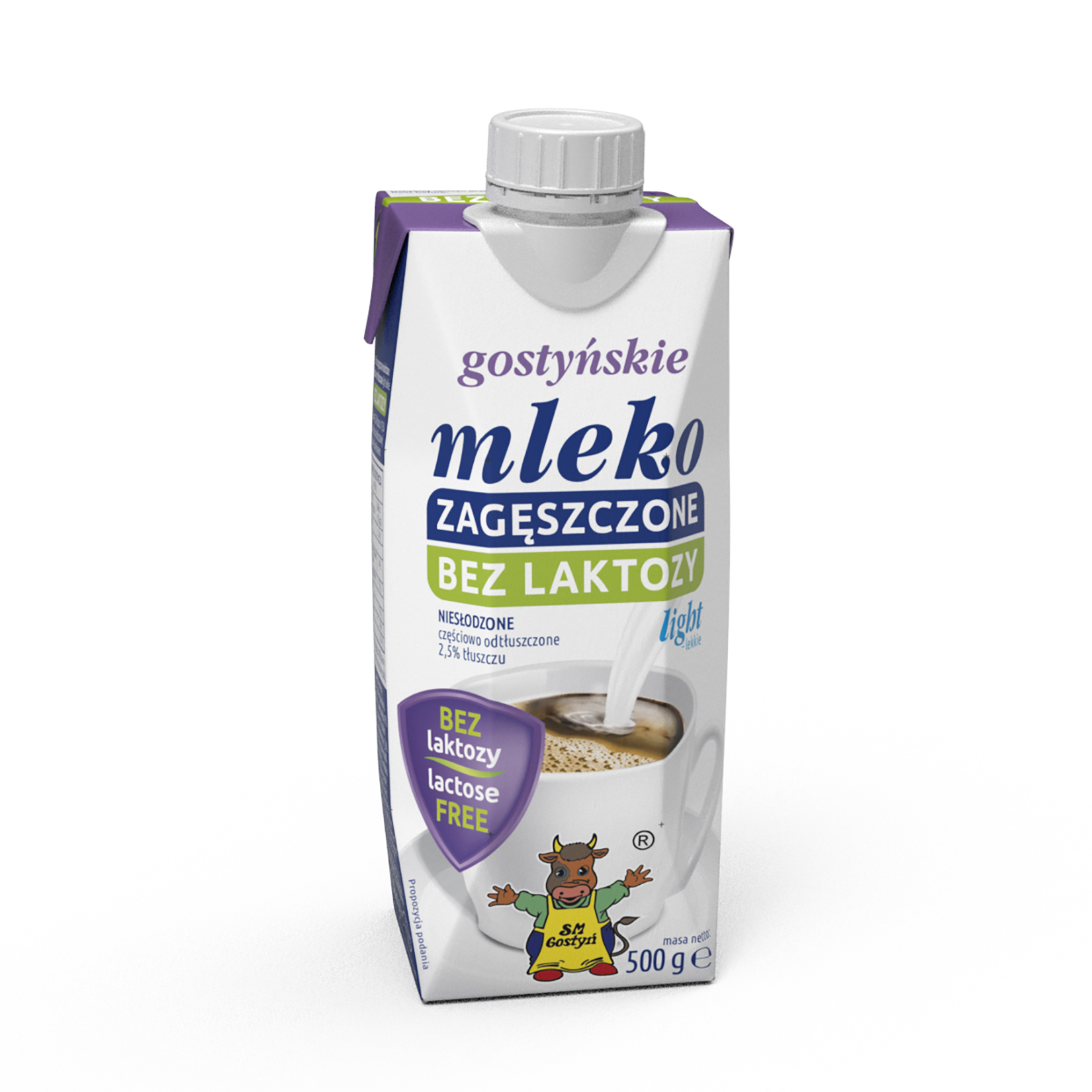 Condensed milk unsweetened light lactose-free <br> 2.5% fat 500g